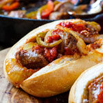 SAUSAGE, PEPPERS & ONIONS